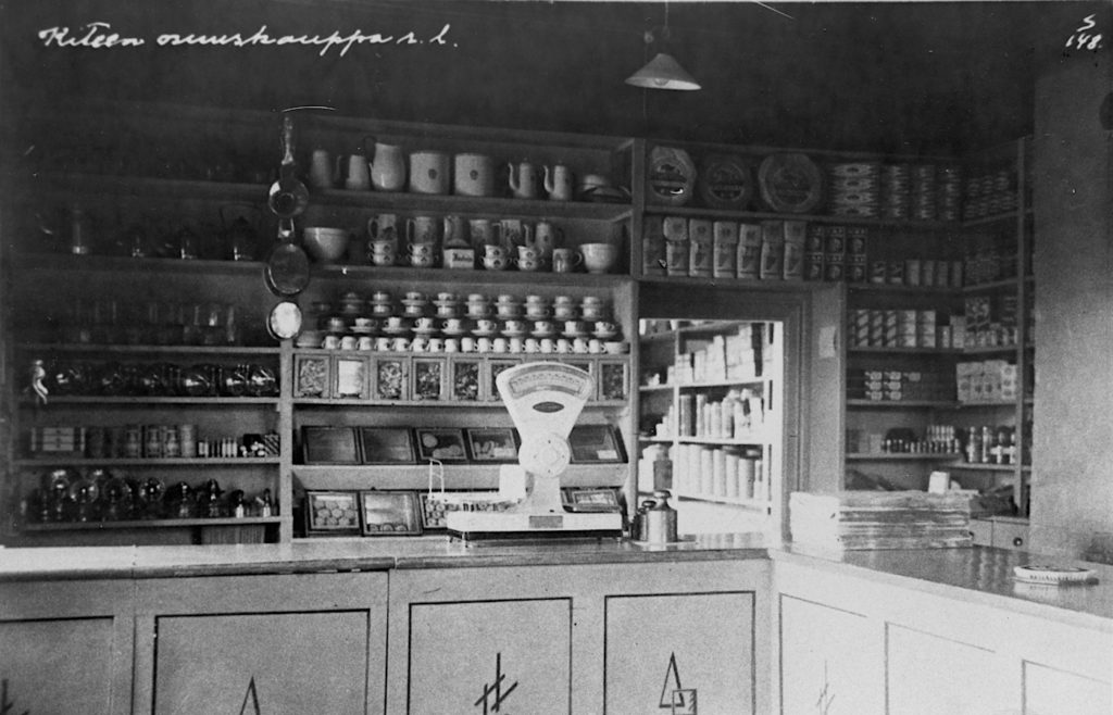 Kiteen Osuuskaupan myymälä Kirkonkylässä 1935